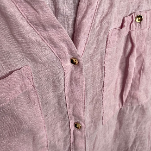 100% LINEN J. Jill Button up Blouse - Picture 2 of 4
